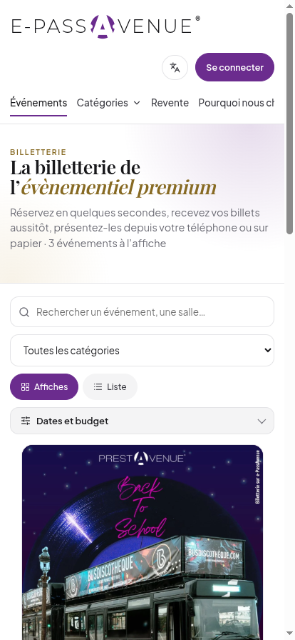 Le catalogue sur téléphone